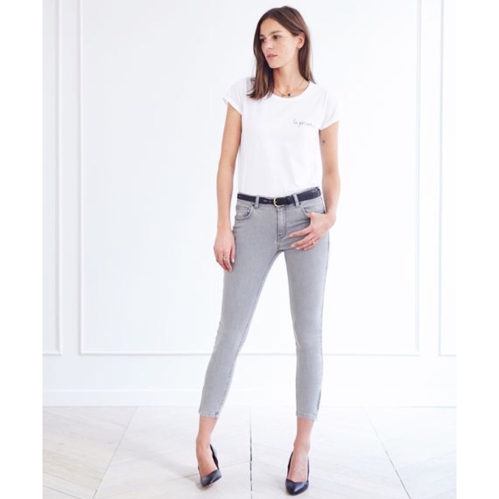 Sezane 003 jeans, light grey, size 28